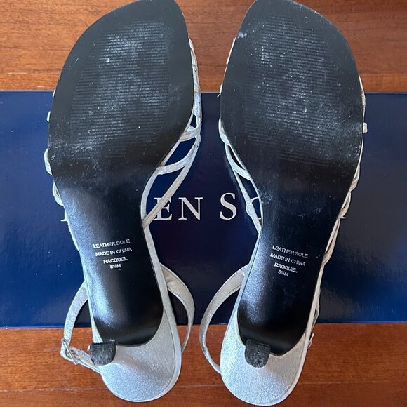 Karen Scott silver sling back heels - Size 8.5M - Picture 2 of 5